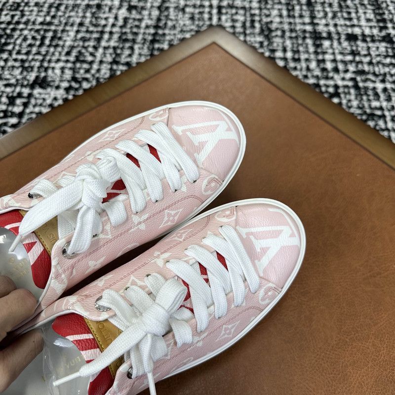 Louis Vuitton Louis Vuitton Pink Leather Fashion Sneakers - Size US 7.5 / EU 40-41 - 6 Thumbnail