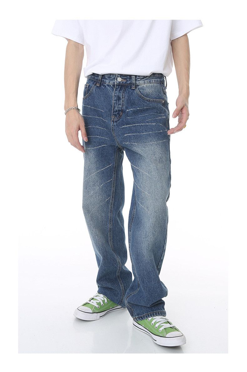 Japanese Brand × Jean Vintage loose straight washed jeans y2k Size US 32 / EU 48 - 1 Thumbnail