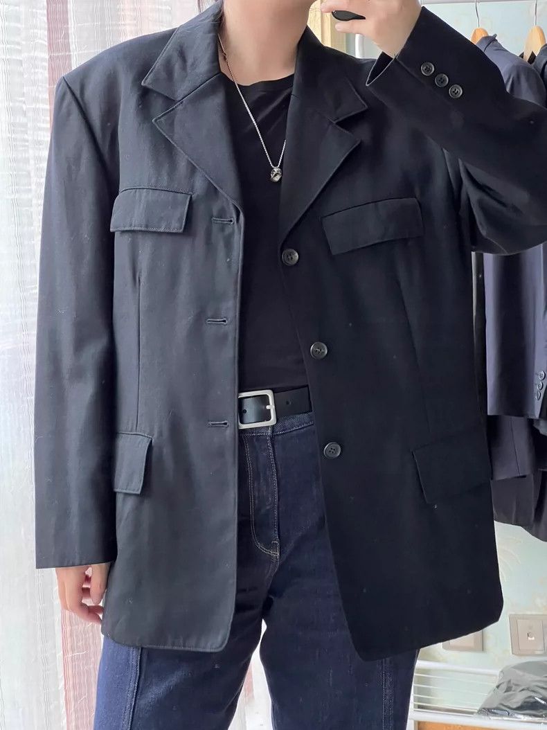 Yohji Yamamoto Yohji Yamamoto size s Four-pocket black blazer 2504-Nextar Size 38S - 1 Thumbnail