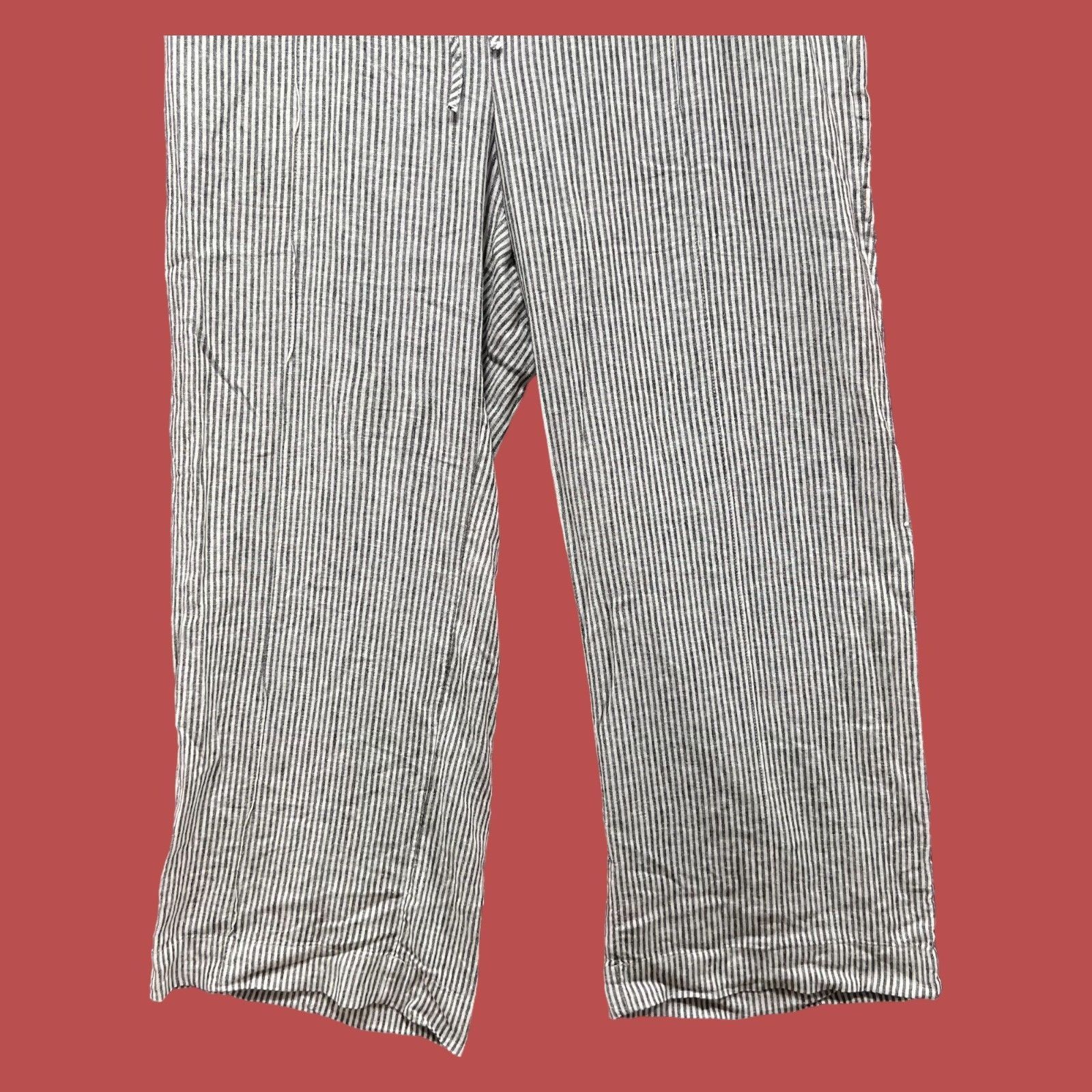 Other A New Day - Women's High-Rise Wide Leg Linen Pants - Black/W Size 38" / US 16 / IT 52 - 18 Thumbnail