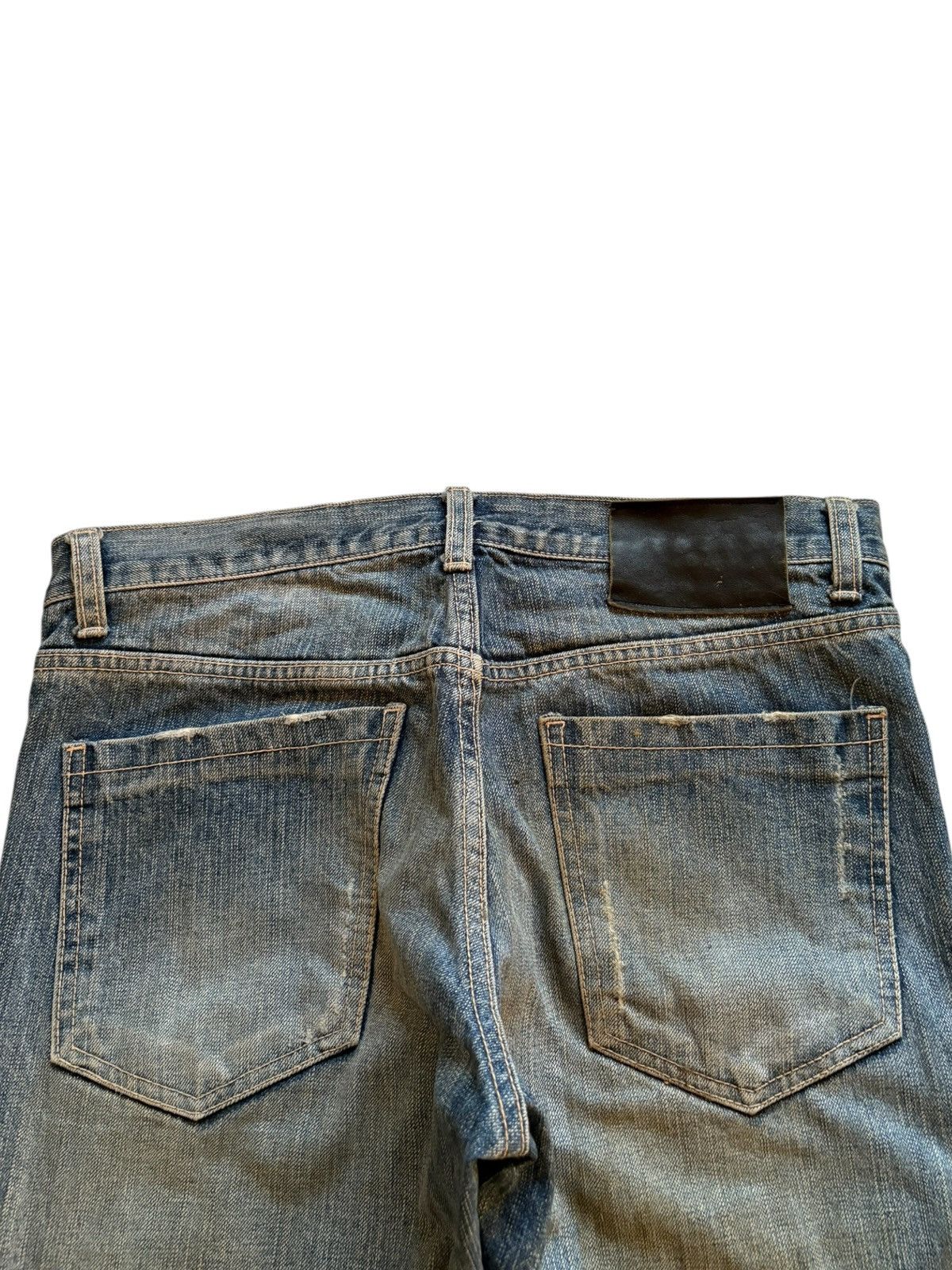 Japanese Brand Vintage Mud Wash Bush Pant Distressed Ripped Loose Jeans Size US 31 - 8 Thumbnail