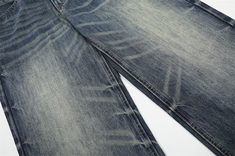 Japanese Brand × Jean High street heavy hip hop loose washed distressed jeans Size US 32 / EU 48 - 6 Thumbnail