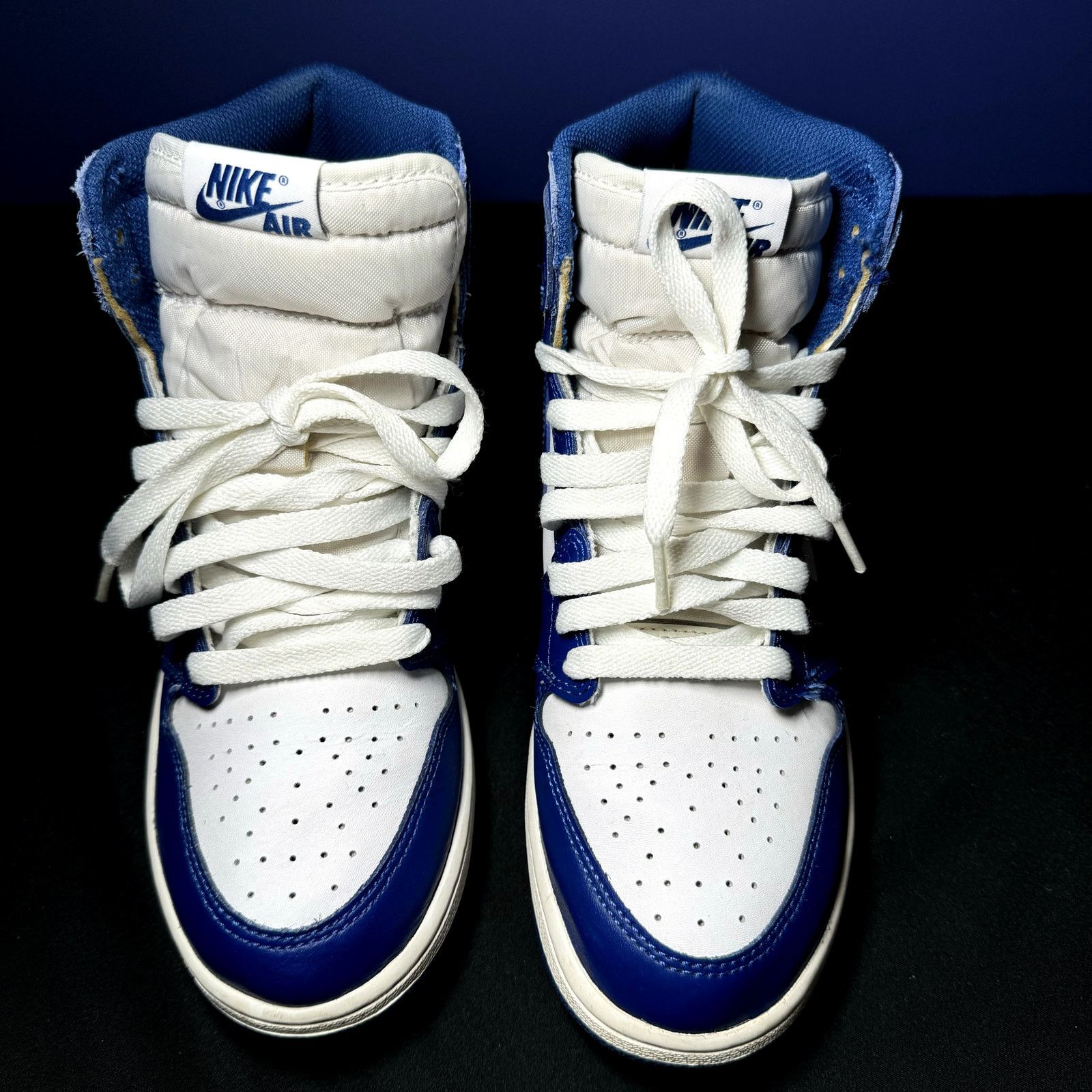 Jordan Brand × Nike Nike Air Jordan 1 High OG BG Storm Blue Men's Shoes - Size 7 Size US 7 / EU 40 - 3 Thumbnail