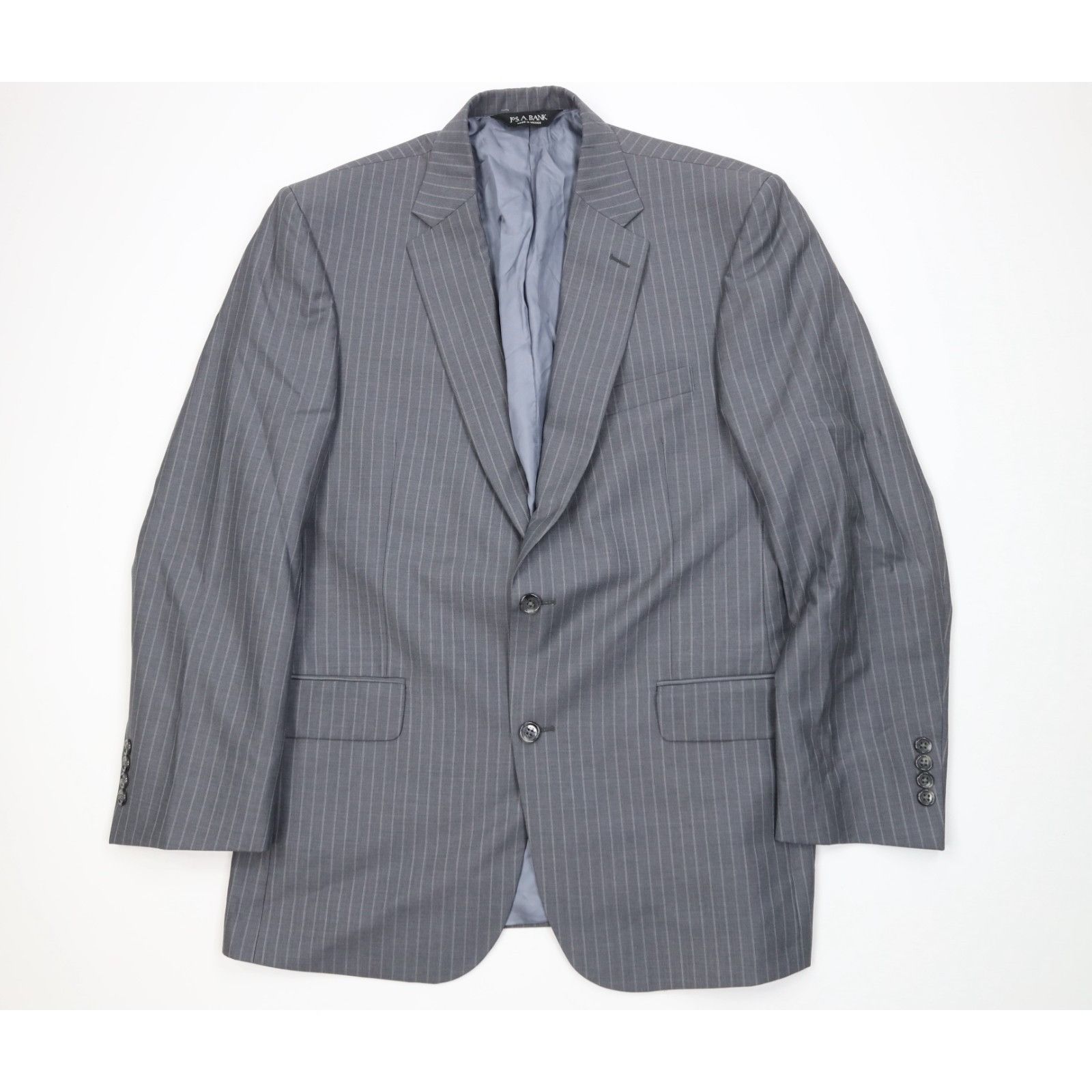 Jos. A. Bank Jos A Bank Signature 2 Piece Wool Silk Striped Suit Size 40R - 2 Thumbnail