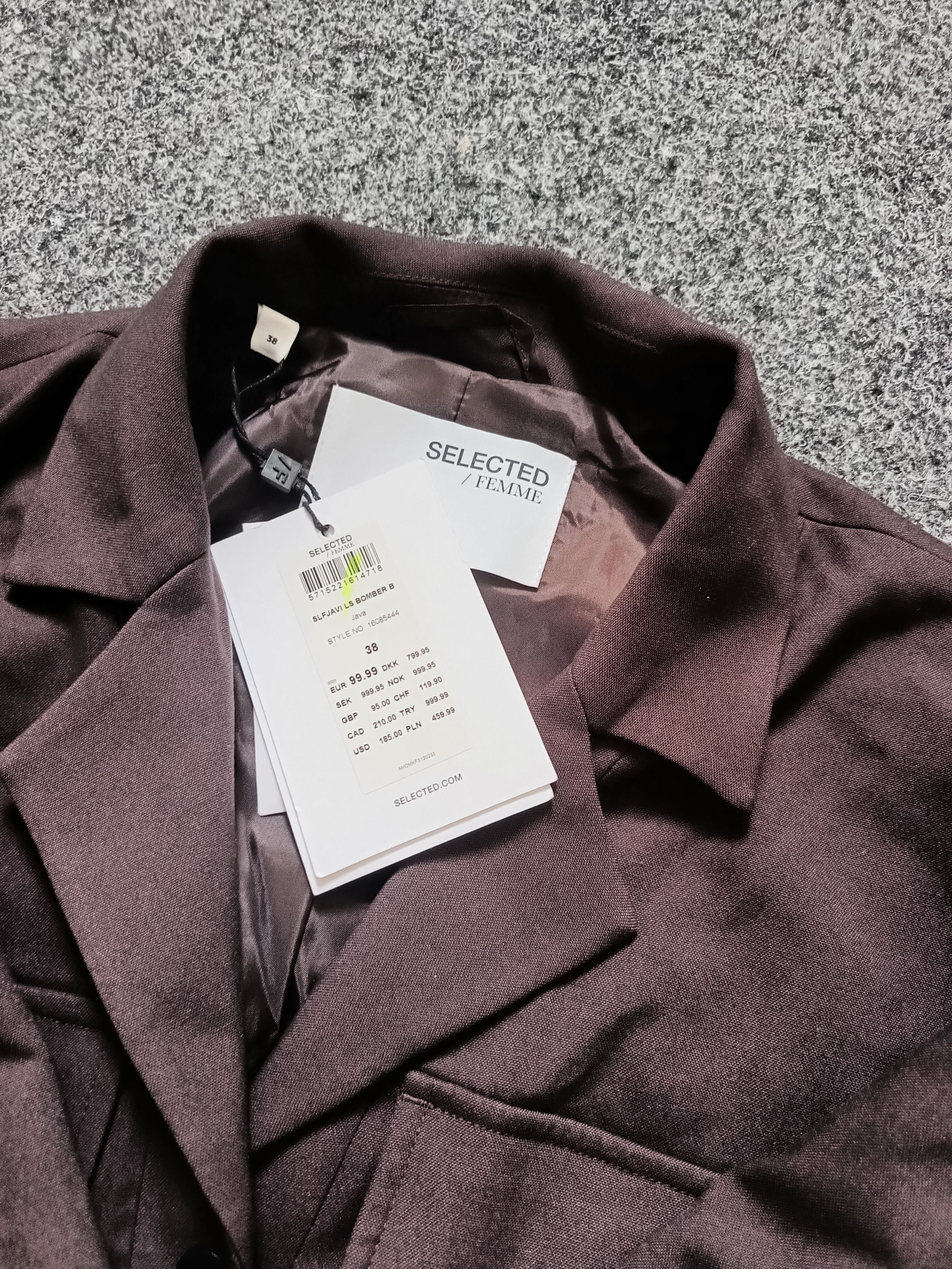 Selected Homme Bomber jacket with pockets. Size M / US 6-8 / IT 42-44 - 3 Thumbnail