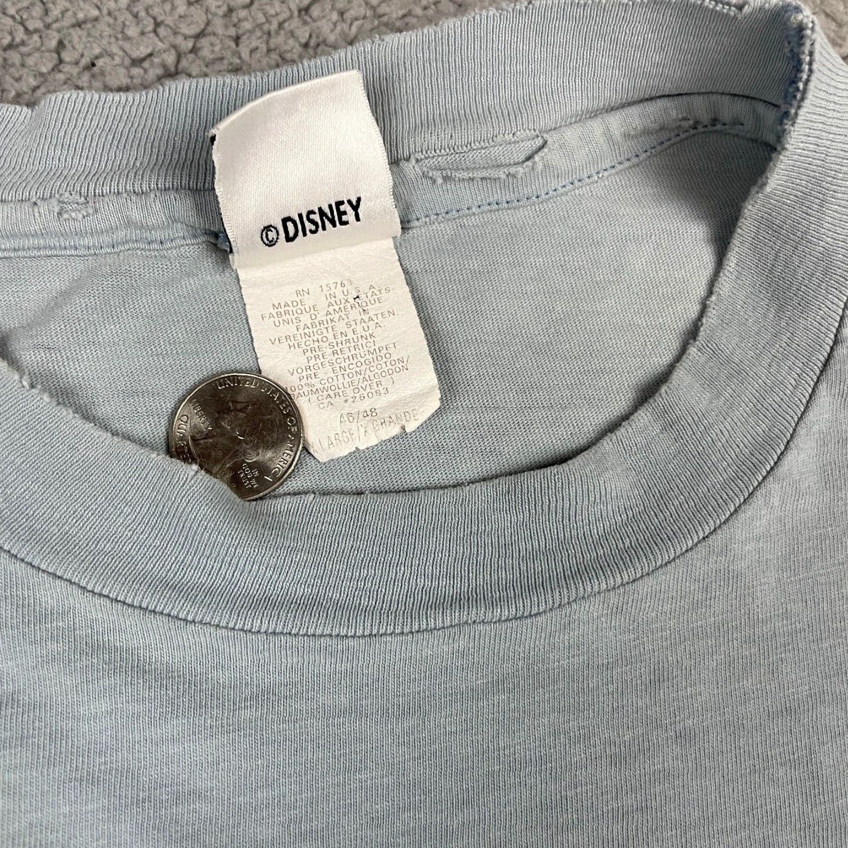 Disney VINTAGE Disney T-shirt Adult XL Gray Tigger Winnie Pooh Cartoon 90s Tiger Mens Size US XL / EU 56 / 4 - 4 Thumbnail