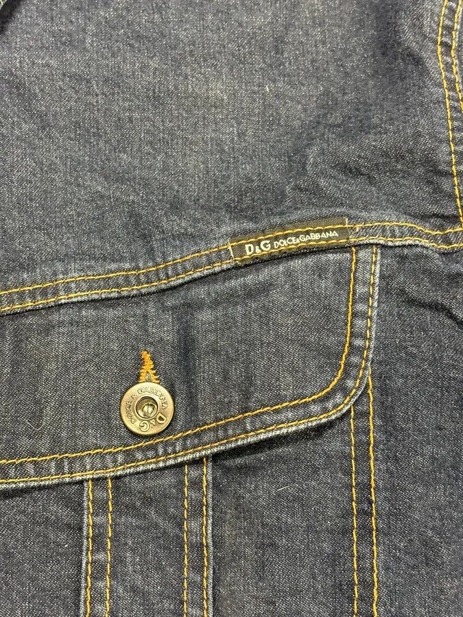 Dolce & Gabbana AW2003 Dolce & Gabbana Blue Cropped Worker Buttoned Denim Jacket Size US M / EU 48-50 / 2 - 6 Thumbnail