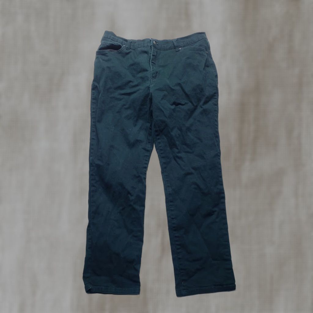 Gloria Vanderbilt Gloria Vanderbilt Amanda Pants Women Adult Size 14 Cotton Blend Denim Brown Stretch casual He pants 14 Womens Size 36" / US 14 / IT 50 - 1 Thumbnail