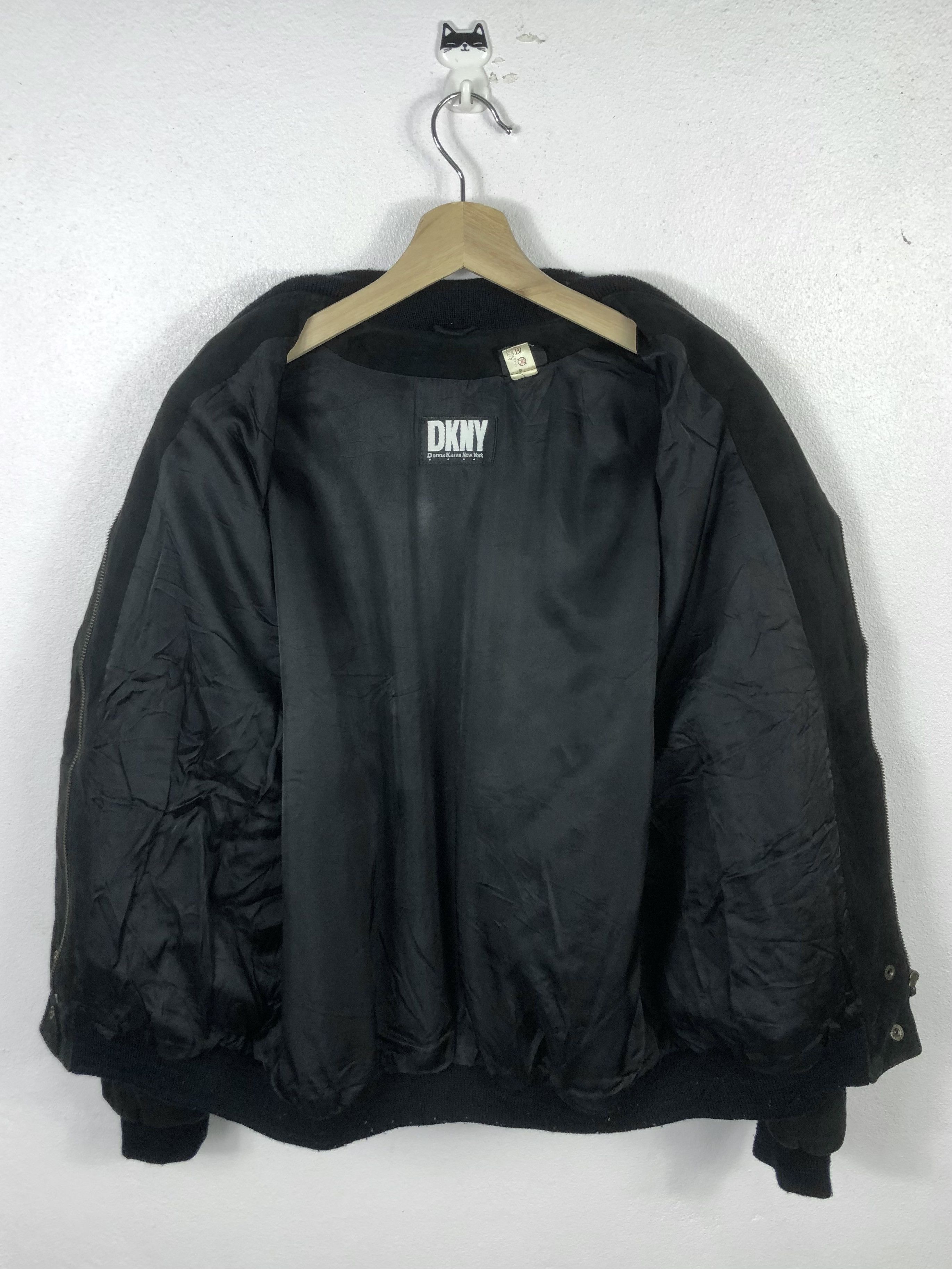 DKNY Rare Vintage 90s DKNY Lambsuede Leather Bomber Jacket Size US L / EU 52-54 / 3 - 10 Thumbnail