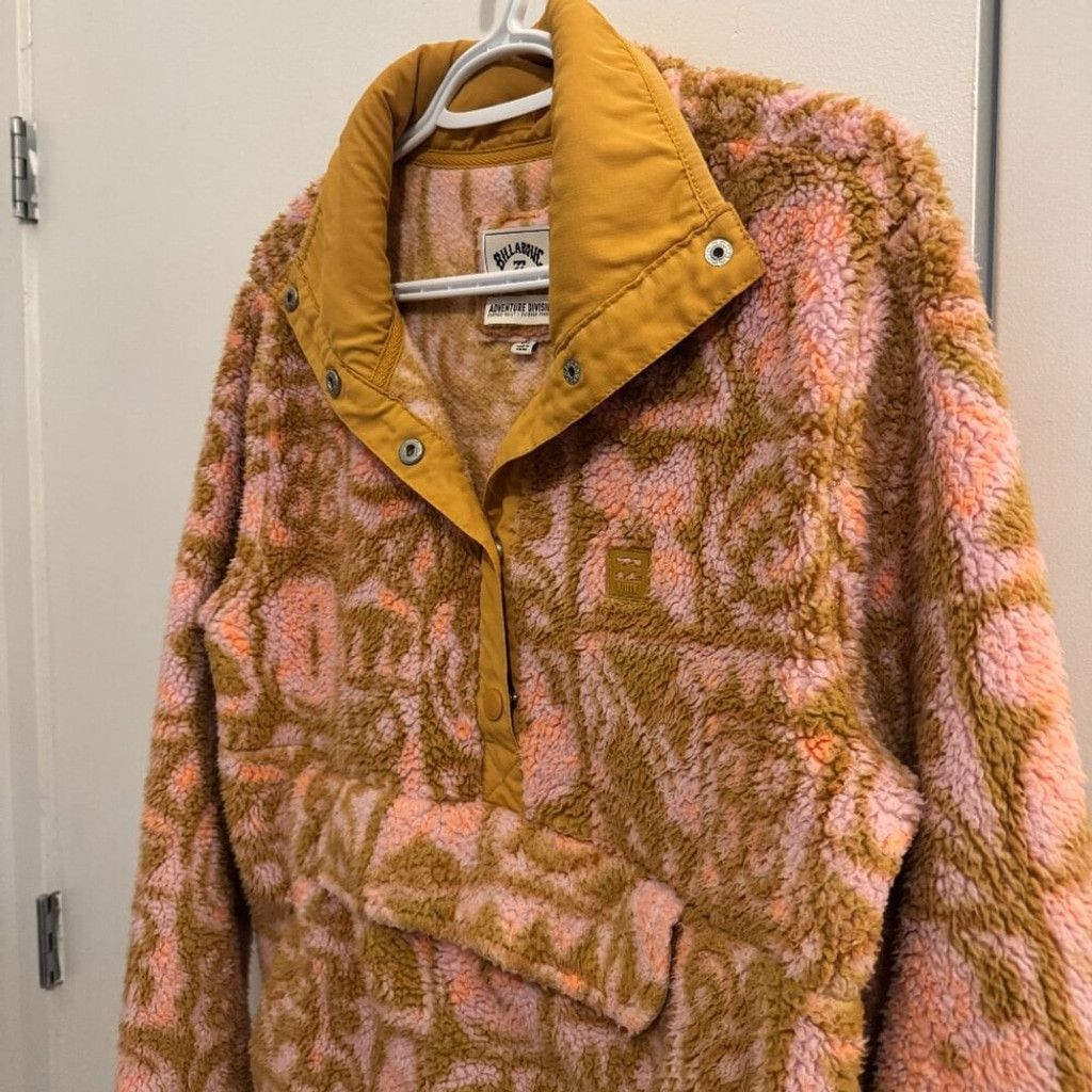 Billabong 🌟 Billabong Sherpa Fleece Pullover Anorak | Size M Size M / US 6-8 / IT 42-44 - 4 Thumbnail