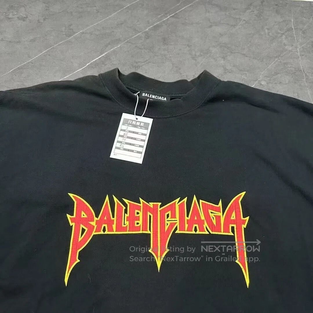 Balenciaga Balenciaga Rock Print Logo Short Sleeve Tee. Size US L / EU 52-54 / 3 - 3 Thumbnail