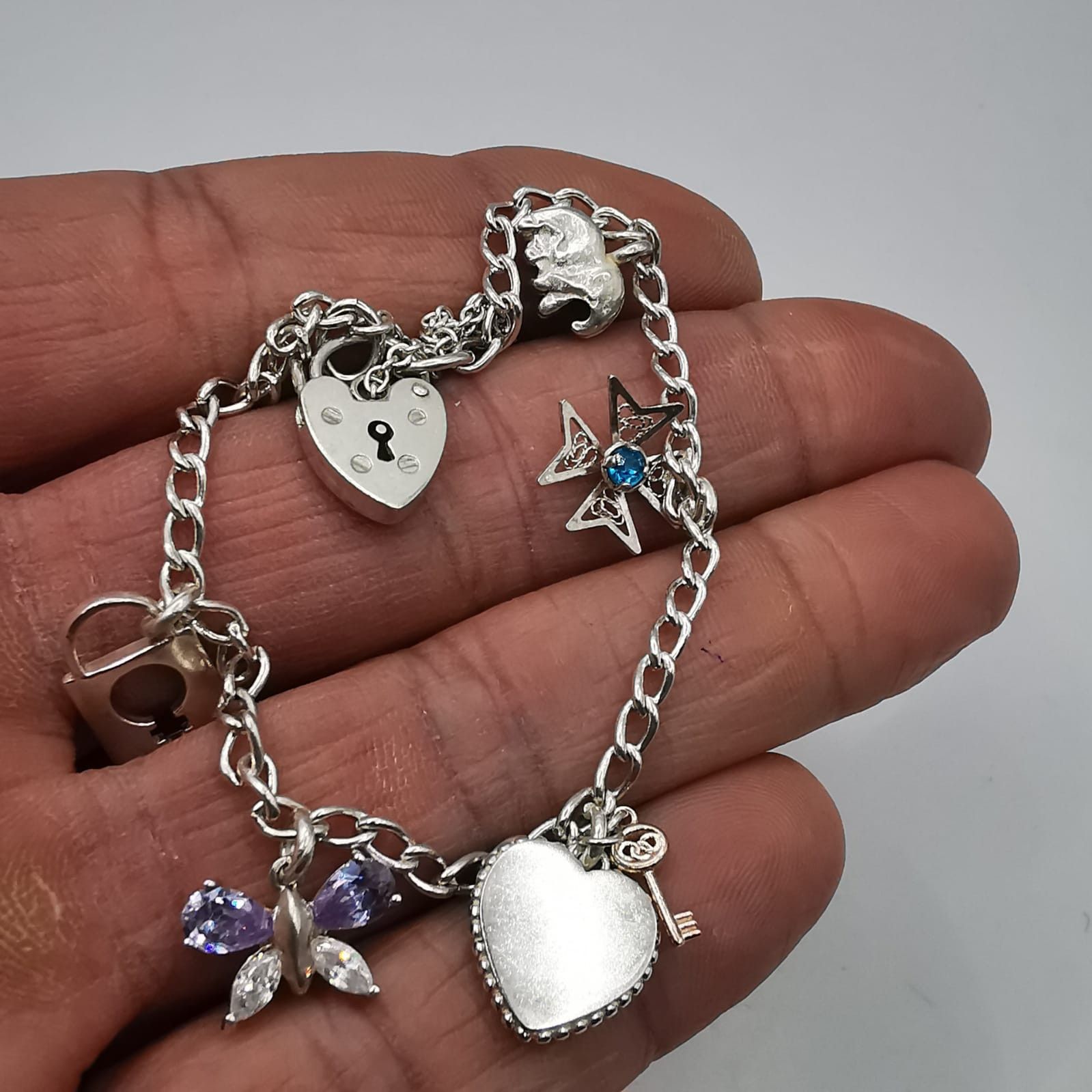 Vintage Vintage Bracelet Jewelry,925 Sterling Silver seal,11,82g Size ONE SIZE - 6 Thumbnail