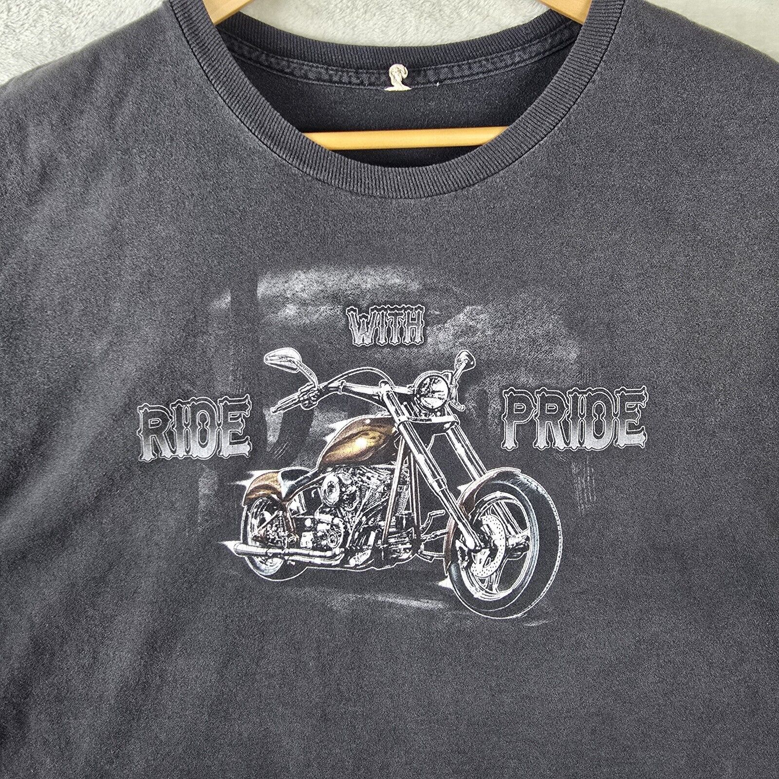 Other Vintage Ride With Pride Black Biker Shirt Size XXL Y2K Eagle Size US XXL / EU 58 / 5 - 6 Thumbnail
