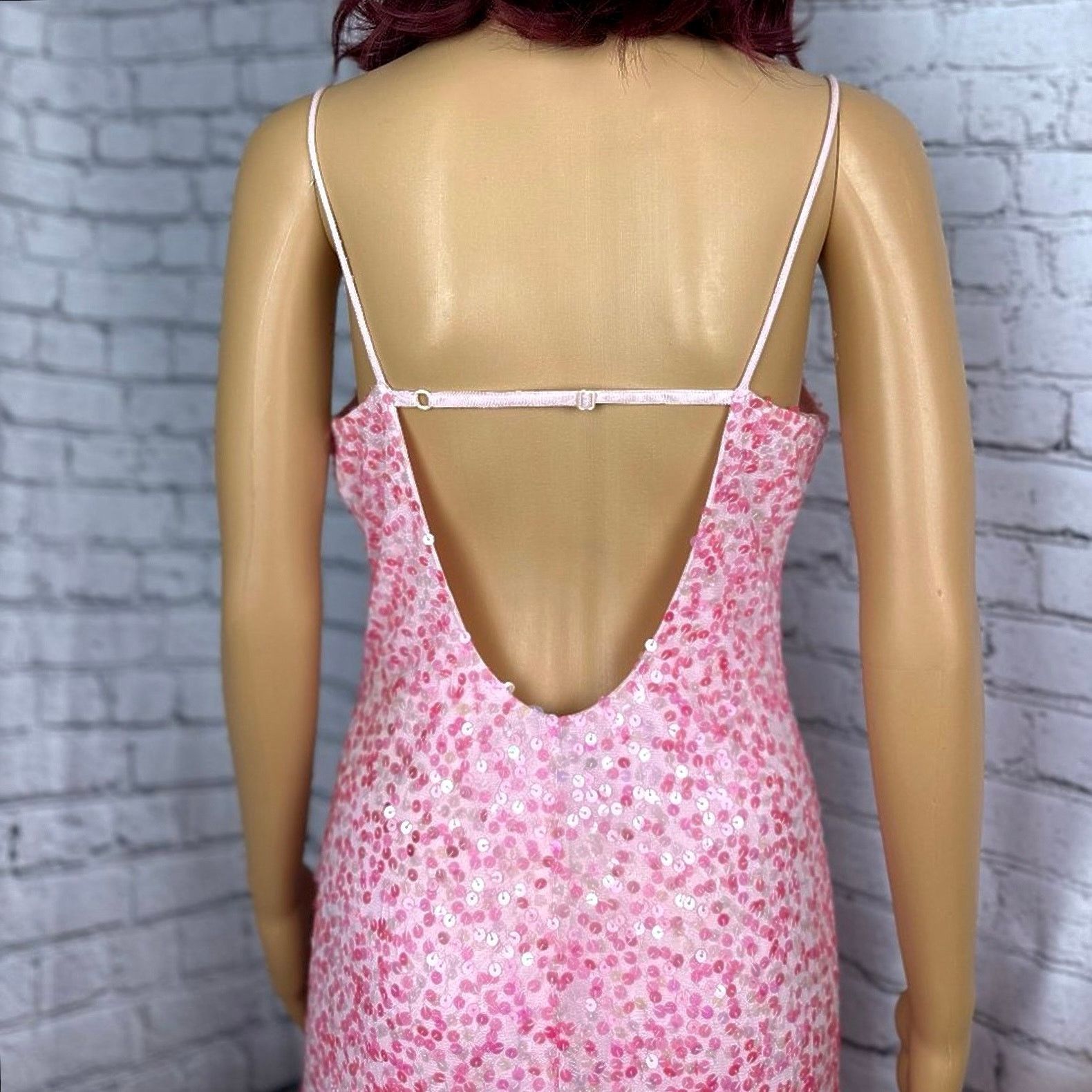 Other Marina by Marina Bresler Pink Sequined Gown - Size 12 Size XL / US 12-14 / IT 48-50 - 7 Thumbnail