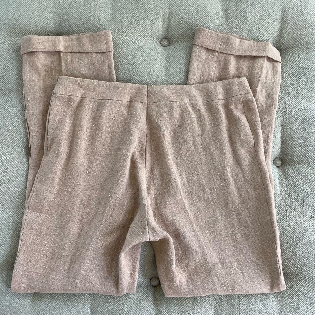 Akris Akris Nubby Linen Cuffed Side Zip Trousers Pants 12 Size 34" / US 12 / IT 48 - 5 Thumbnail