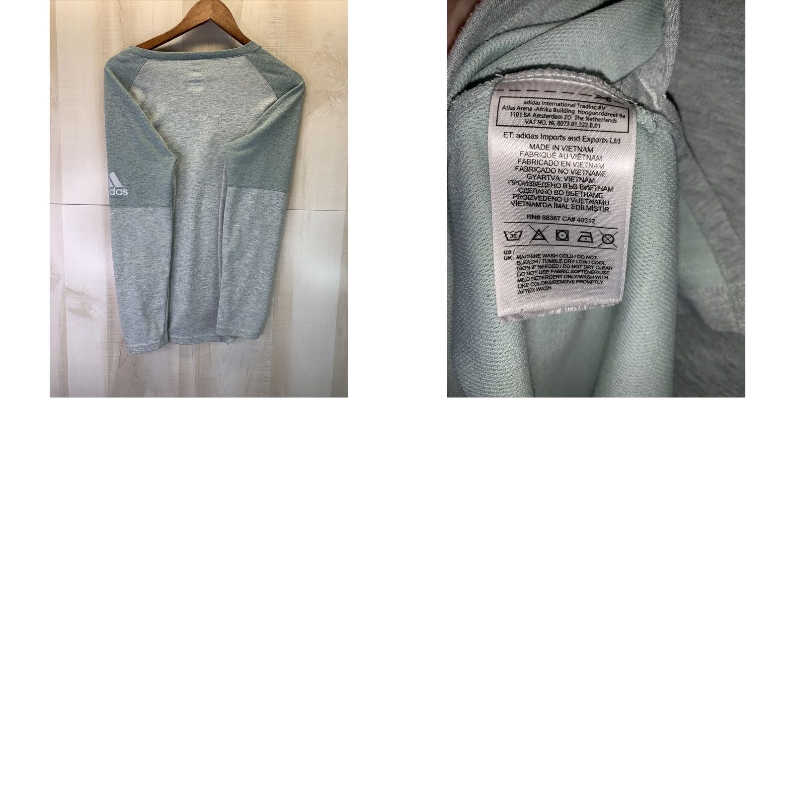 Adidas Adidas Climalite Women's XL Long Sleeve Blue Shirt Logo Sleeve 2994 Size XL / US 12-14 / IT 48-50 - 8 Thumbnail