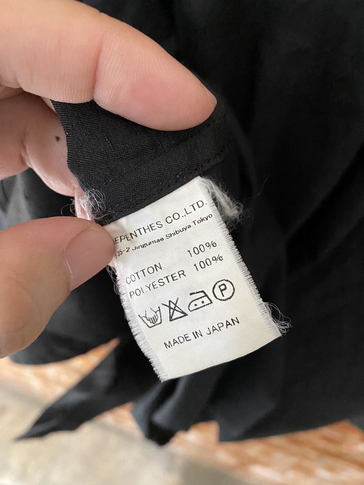 Needles 🔥 Vtg Hybrid Nylon front cotton back super black Size US L / EU 52-54 / 3 - 11 Thumbnail