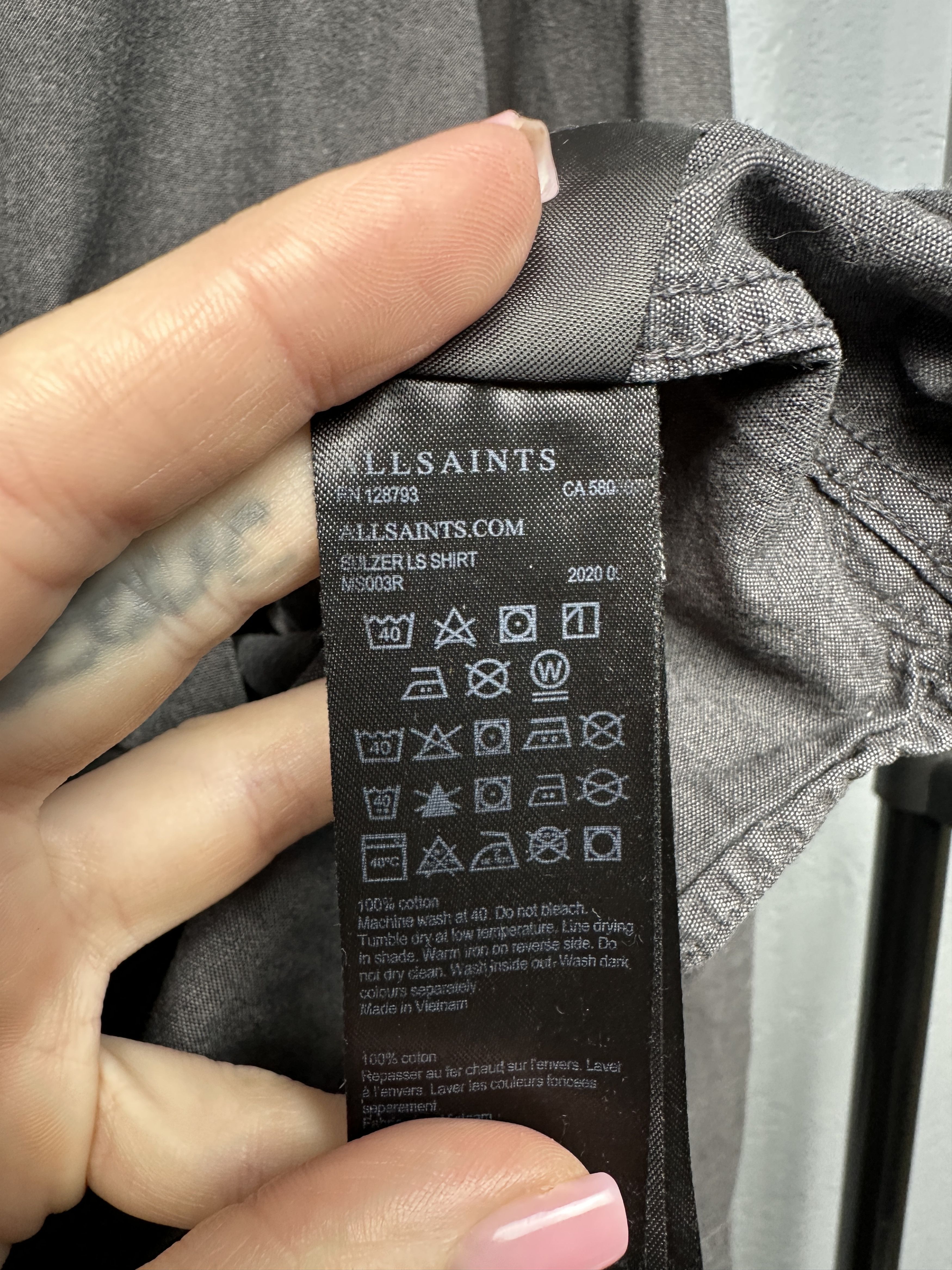 Allsaints Allsaints Mens Sulzer Long Sleeve Shirt Size US XL / EU 56 / 4 - 5 Thumbnail
