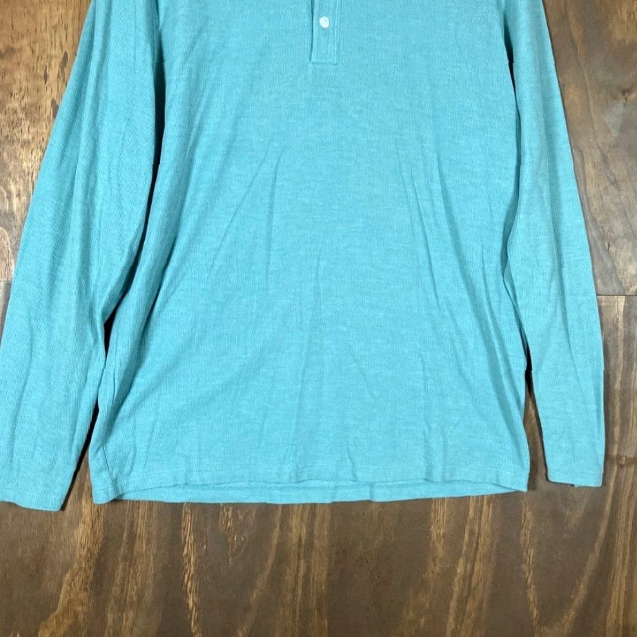 Bonobos Bonobos Mens Shirt Henley Slim Fit Long Sleeve Seafoam Green Large Size US L / EU 52-54 / 3 - 3 Thumbnail