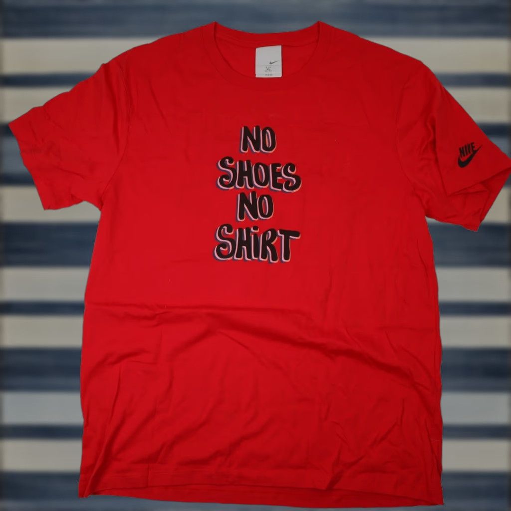 Nike VINTAGE Nike No Shoes, No Shirt, No Problem Surf Graphic Mens XL T Shirt Red Size US XL / EU 56 / 4 - 1 Thumbnail