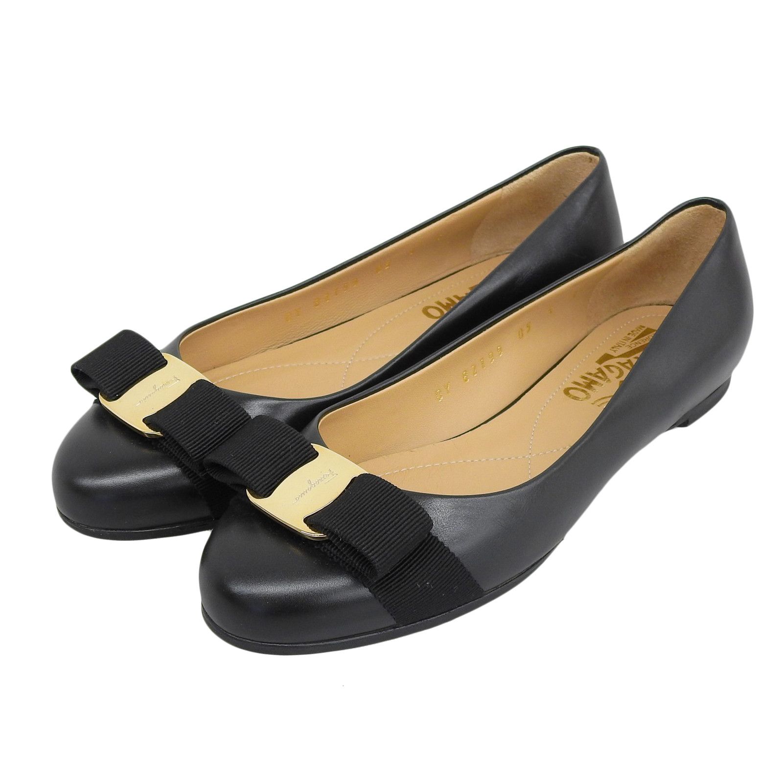 Salvatore Ferragamo Salvatore Ferragamo Salvatore Ferragamo VARINA Leather Pumps Leather Shoes DUTY FREE for USA Size ONE SIZE - 1 Thumbnail