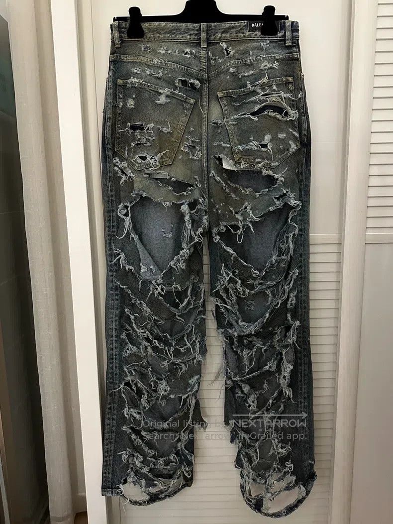 Balenciaga Balenciaga size S Indigo Dyed Denim Pants Size US 27 - 1 Thumbnail