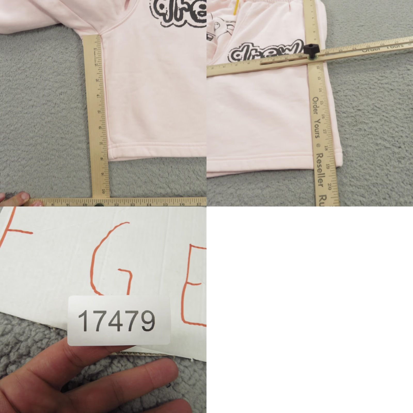Drew House Drew House Shorts Mens Pink XXS Terry Fleece Sweat Lounge Bieber Theodore Sketch Size US 27 - 9 Thumbnail