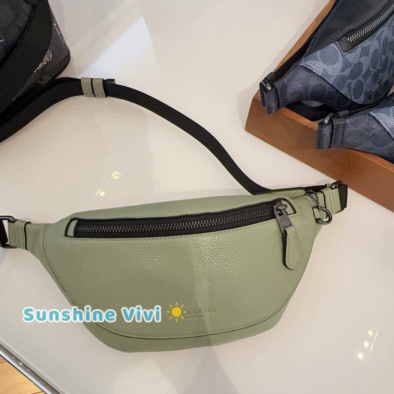 Coach NWT Coach Warren Mini Leather Belt Bag Pistachio CR374 Size ONE SIZE - 1 Thumbnail