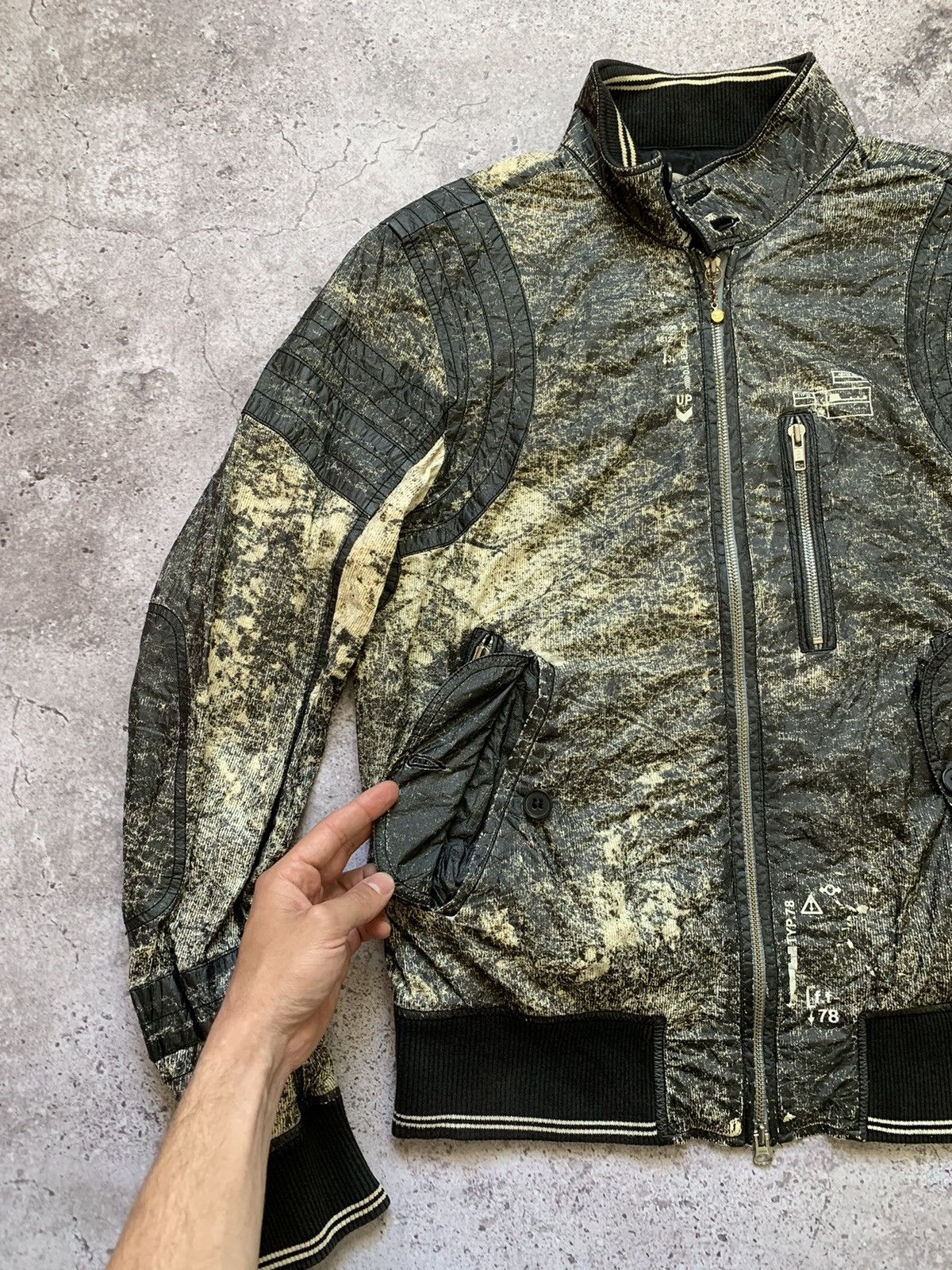 Diesel × Diesel Black Gold × Vintage Diesel Project 78 Garment Bomber jacket military Size US L / EU 52-54 / 3 - 5 Thumbnail