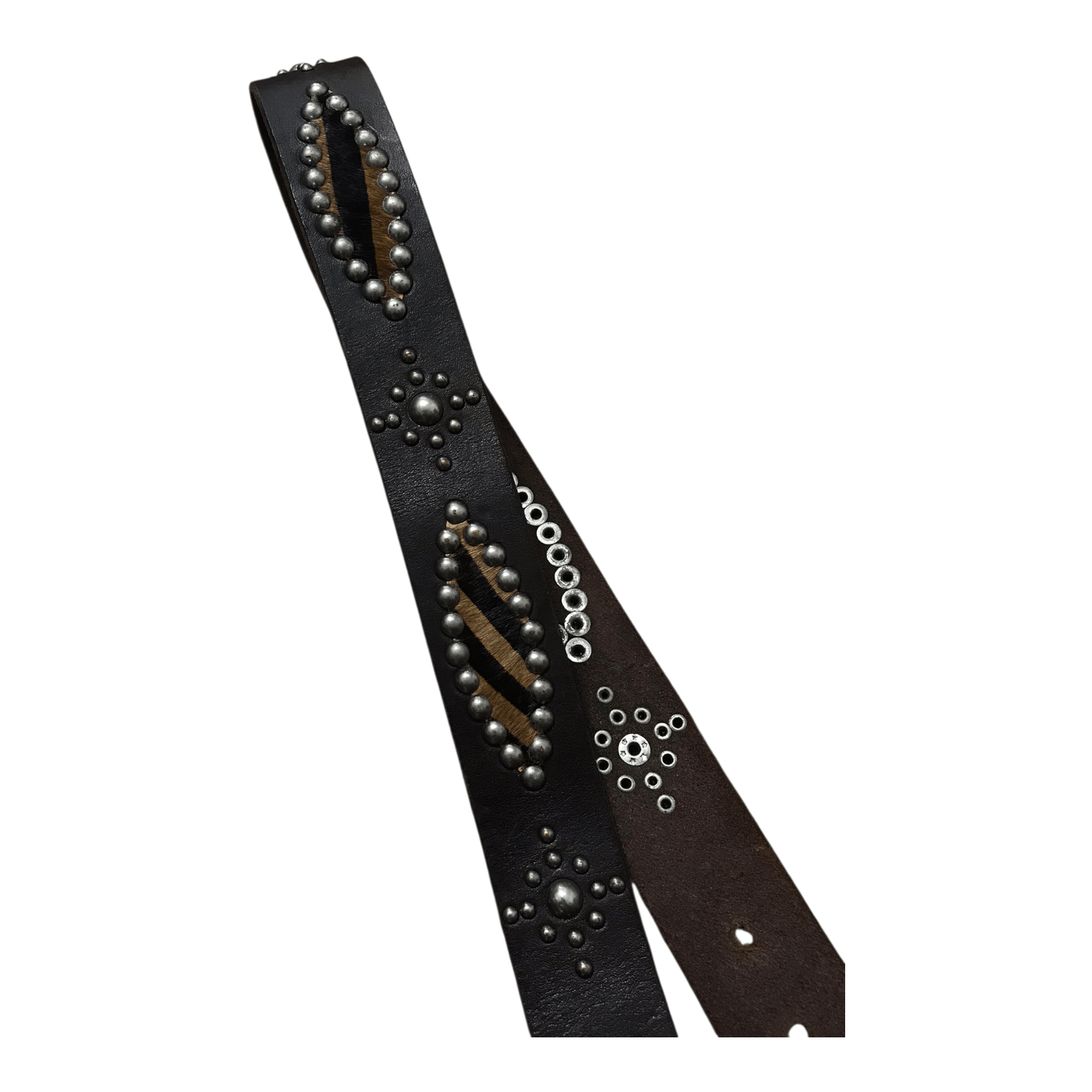 If Six Was Nine Other Studded Fur Leather Belt Size ONE SIZE - 3 Thumbnail