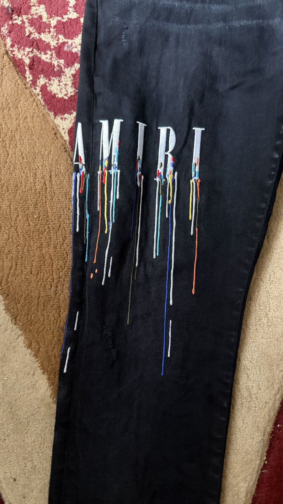 Amiri Amiri Paint Drip Logo Pants Size US 34 / EU 50 - 2 Thumbnail