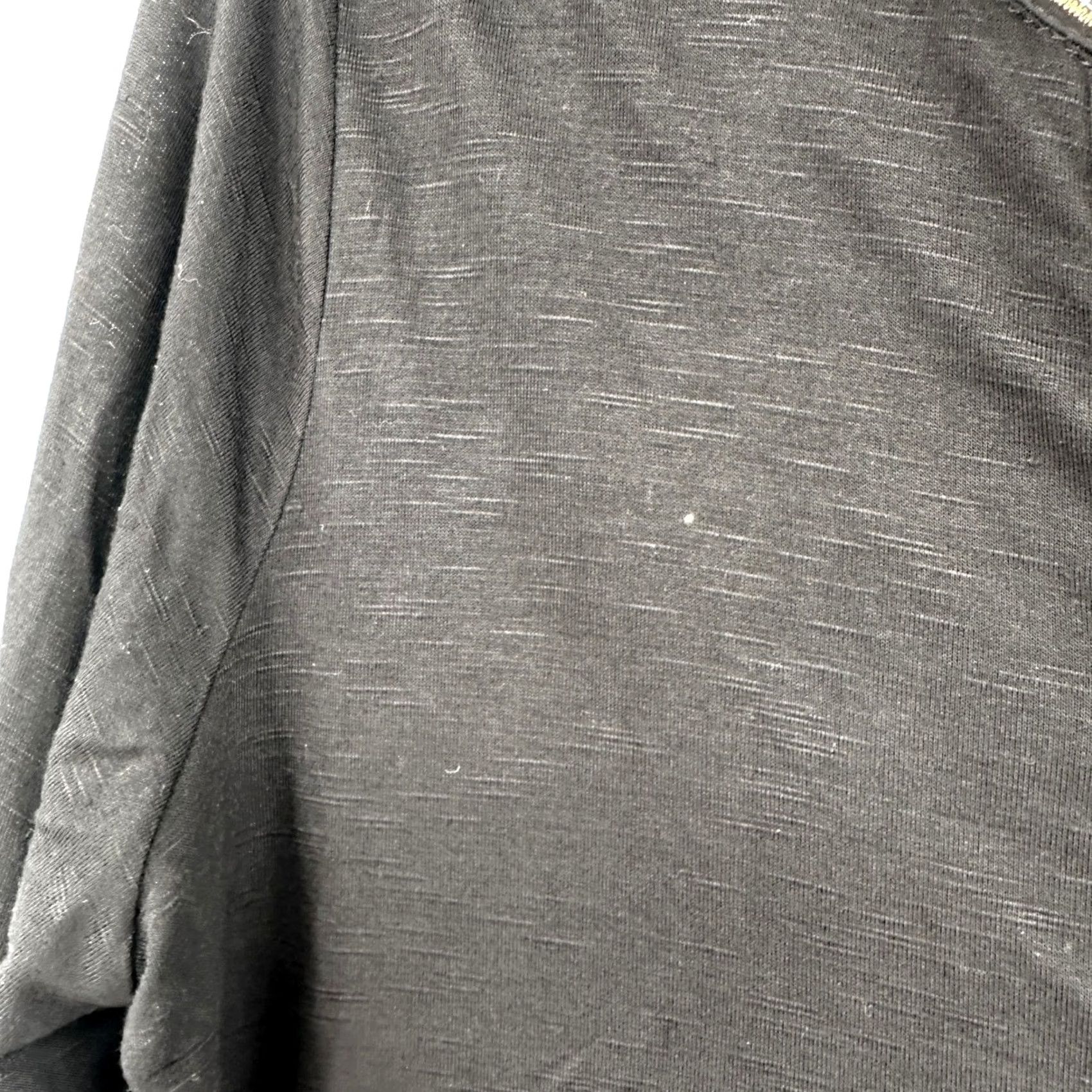 Vintage Democracy Blouse Black Knit Embroidered Boho Puff Sleeve Slub Peasant V-Neck Shirt Womens S 90s Festival Ethnic Size S / US 4 / IT 40 - 4 Thumbnail