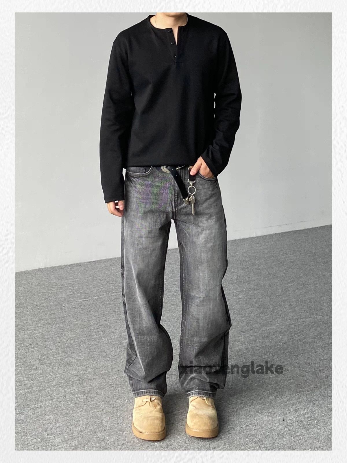 Vintage Washed faded loose baggy skate hiphop y2k jeans Size US 36 / EU 52 - 3 Thumbnail