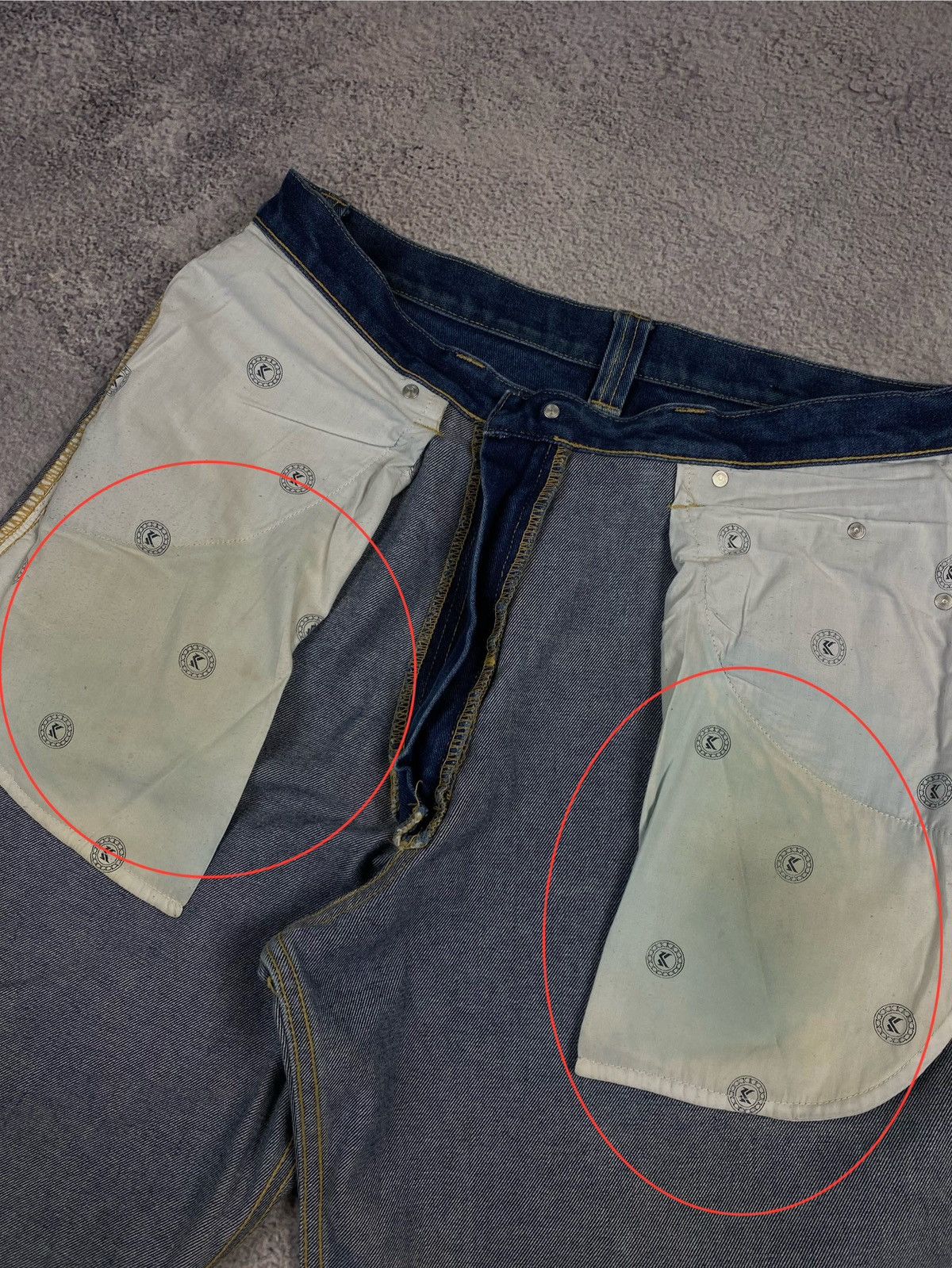Karl Kani × Vintage Vintage Karl Kani Baggy Big Blue Jeans Size US 34 / EU 50 - 21 Thumbnail