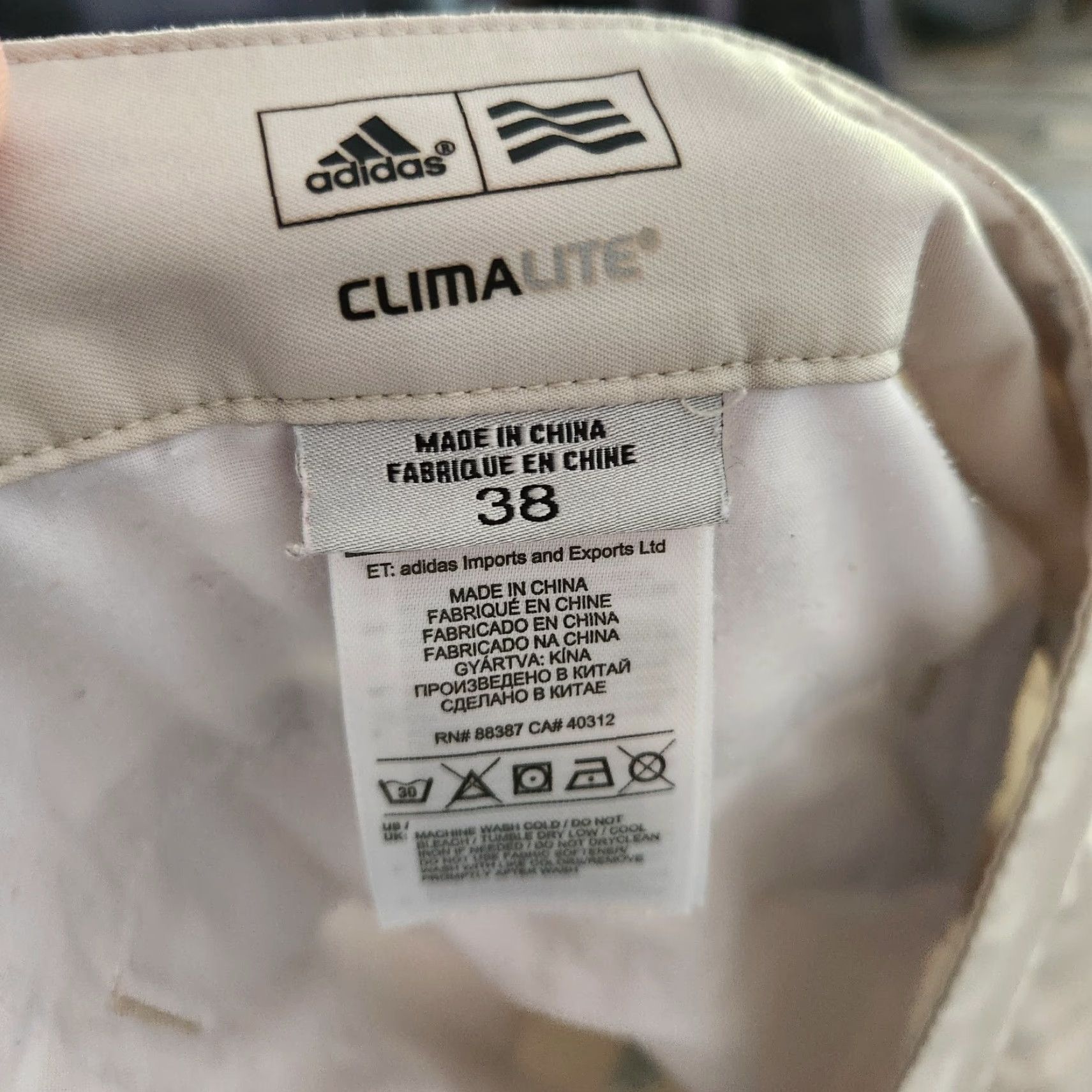 Adidas Adidas Golf Shorts Men 38 10" Flat Front Beige Medium Wash Climalite Quick Dry Size US 38 / EU 54 - 4 Thumbnail