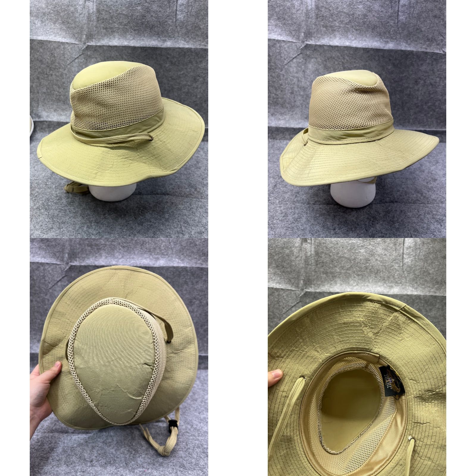 Vintage VINTAGE Henschel Sun Bucket Hat Unisex Adults Small Beige Cotton Blend Summer Outdoor Travel Casual Size ONE SIZE - 8 Thumbnail