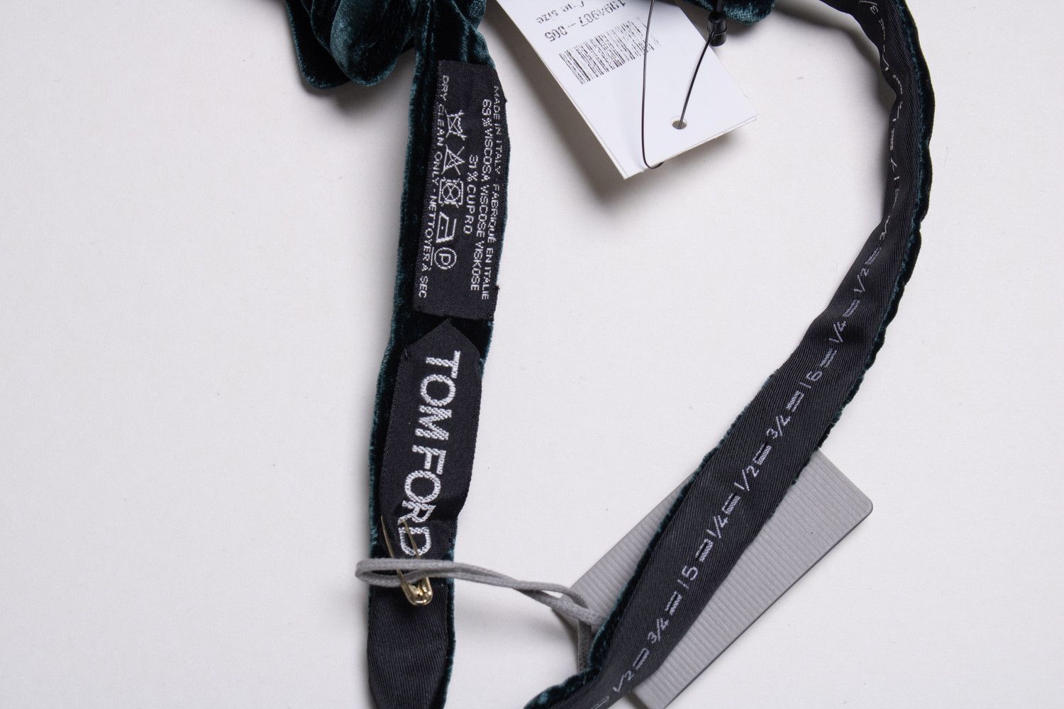 Tom Ford Tom Ford, green velvet bow tie Size ONE SIZE - 4 Thumbnail