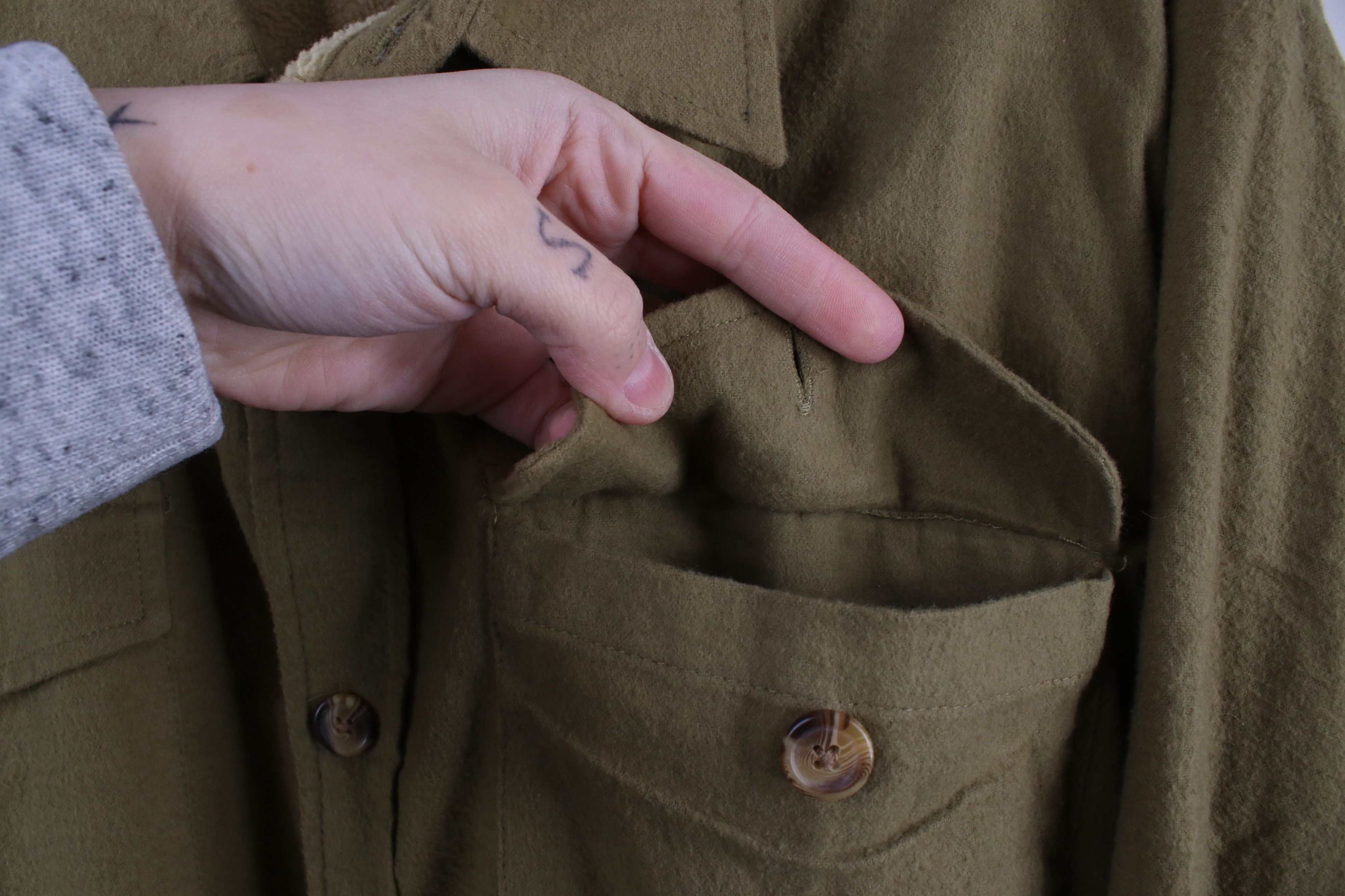 Vintage Vintage 90s Streetwear Chamois Cloth Button Shirt Jacket Size US XL / EU 56 / 4 - 5 Thumbnail