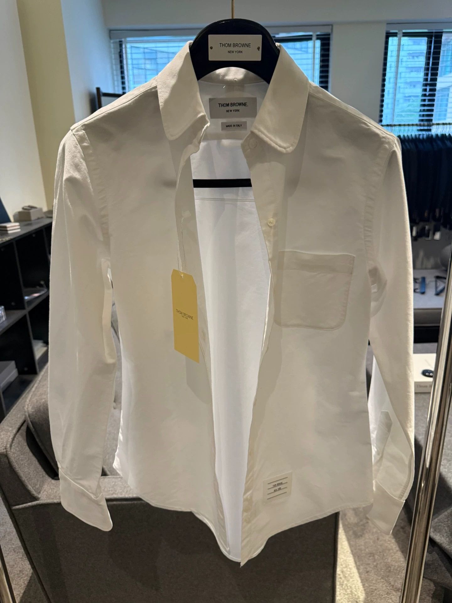 Thom Browne Thom Browne Women's Classic White Oxford Shirt Size 40 Size S / US 4 / IT 40 - 1 Thumbnail