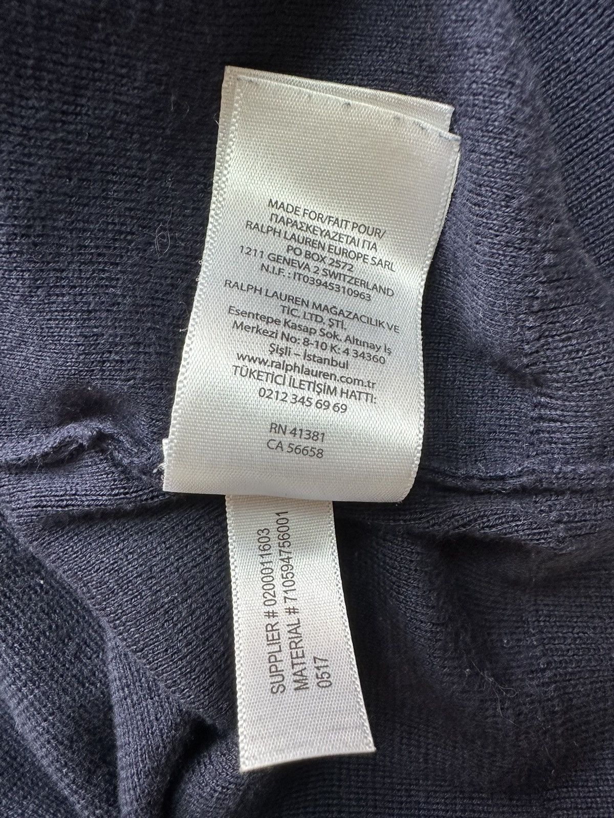 Ralph Lauren Sweater Polo Ralph Lauren pima cotton navy blue Size US XL / EU 56 / 4 - 9 Thumbnail