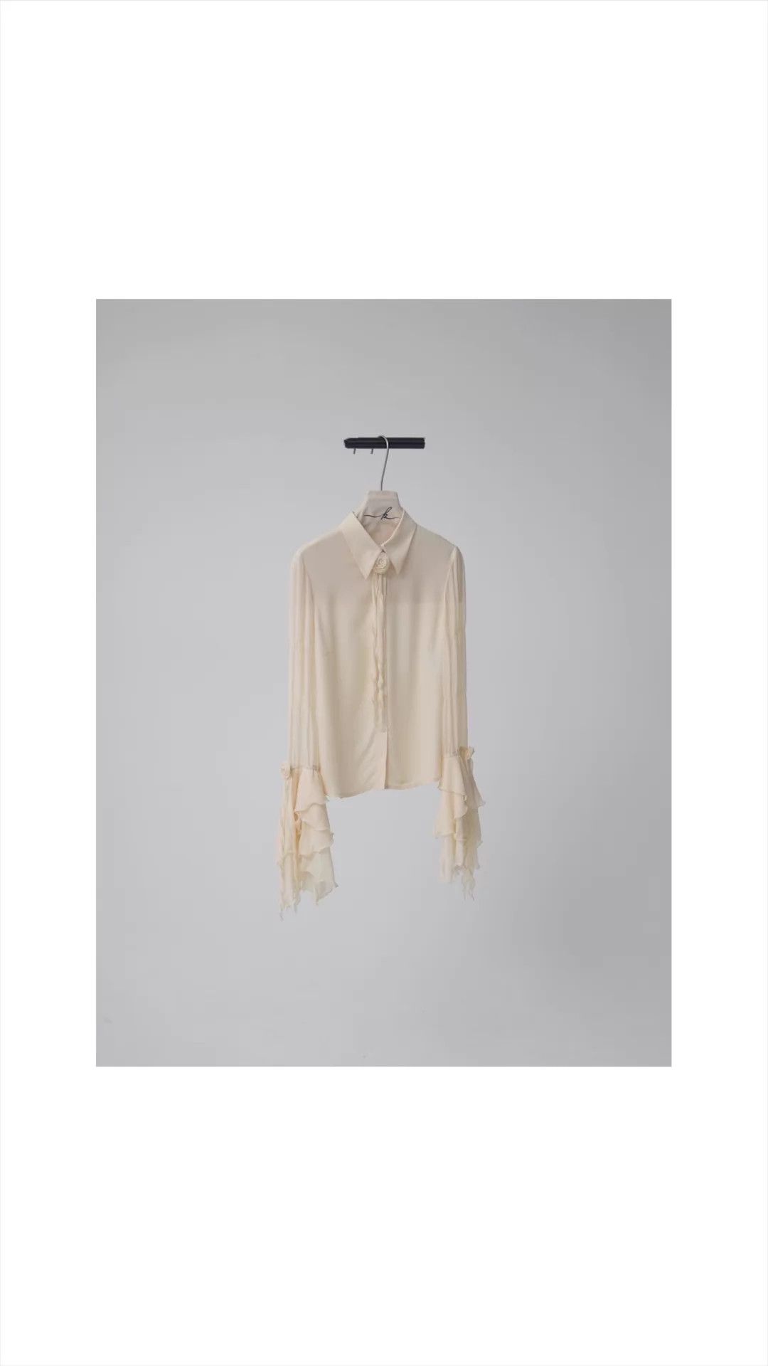Other Vieuxnew silk white rose handmade shirt champagne white Size ONE SIZE - 6 Thumbnail