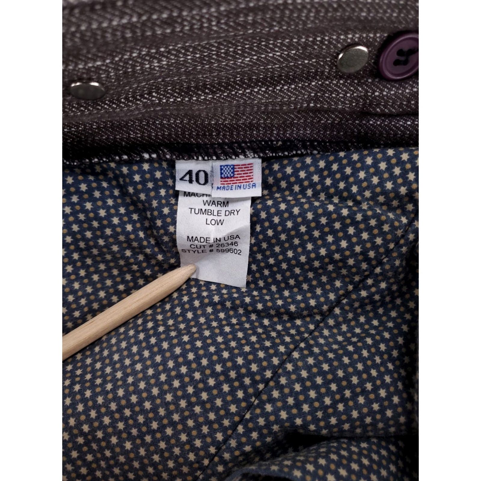 Vintage Wah Maker Buckleback Pants Western Gray Made USA Mens 38 Regular 38 x 34 Inseam 34 Brown Chino Shirt? Size US 38 / EU 54 - 2 Thumbnail