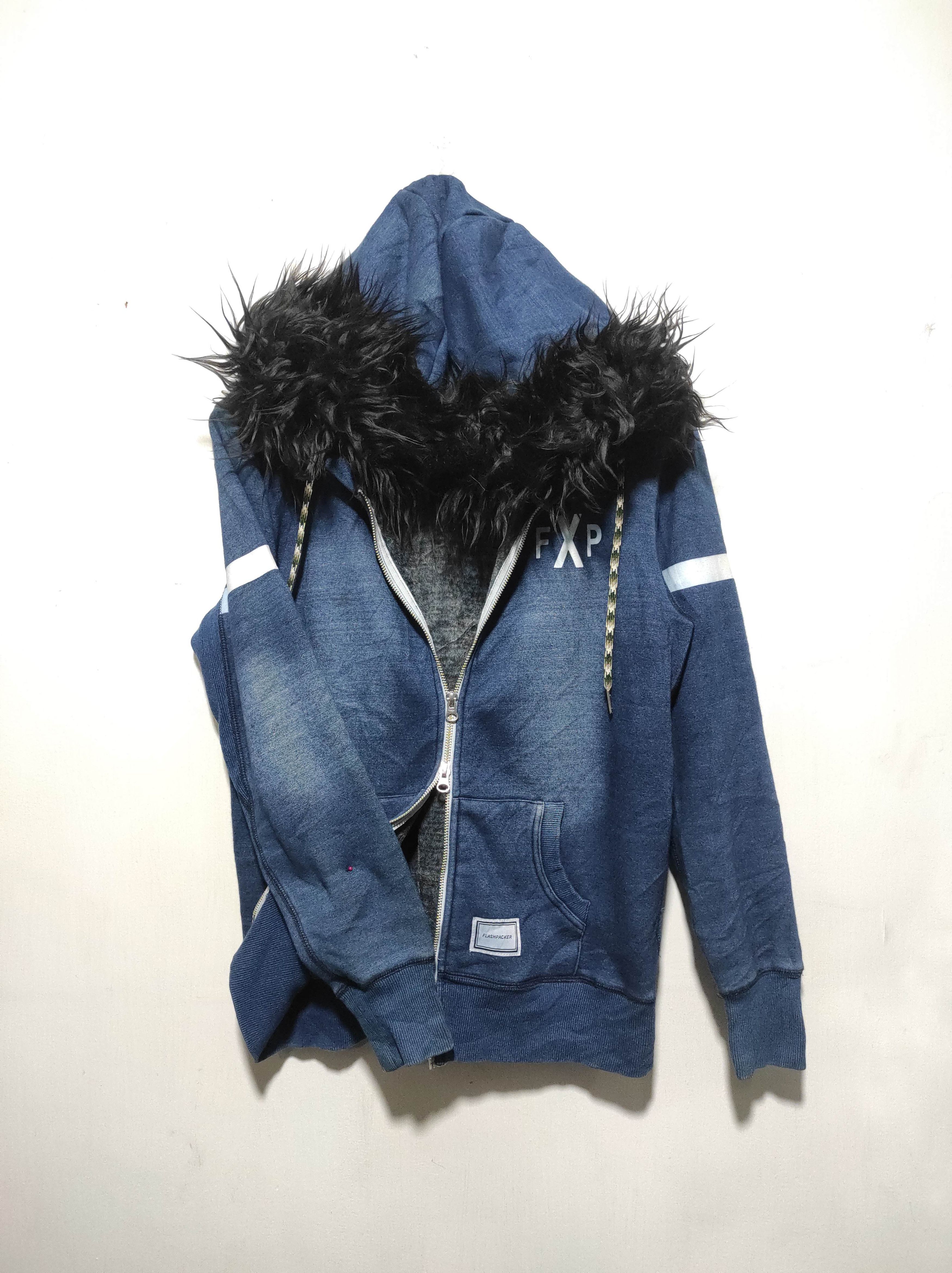 Japanese Brand Flash Packer Sherpa Denim Double Zip fur hoodie LGB style Size US M / EU 48-50 / 2 - 2 Thumbnail
