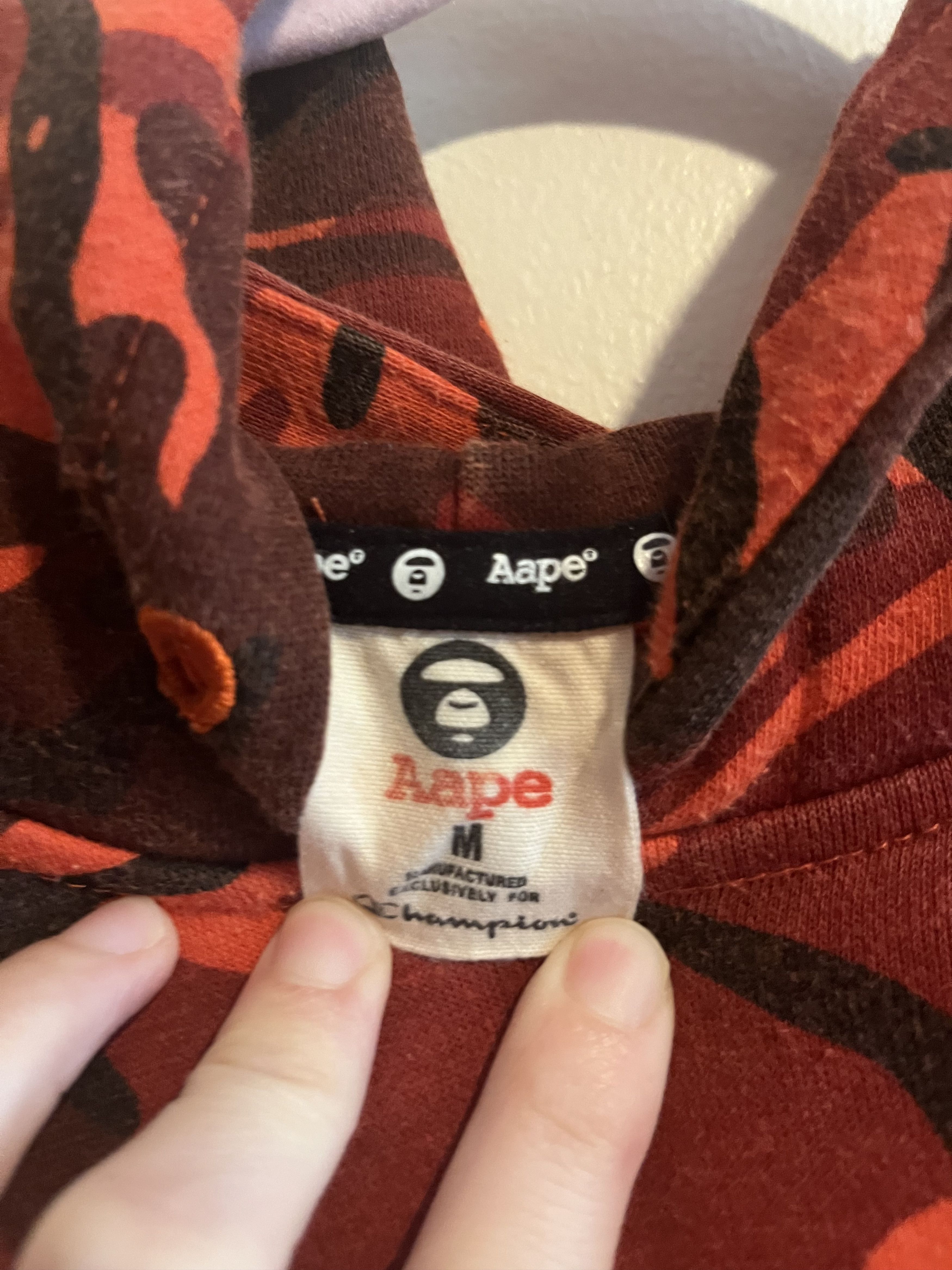 Aape Appe x champion collab camo orange sweatshirt Size US M / EU 48-50 / 2 - 3 Thumbnail
