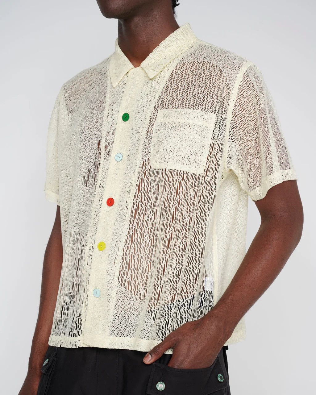 Brain Dead ENGINEERED MESH SHORT SLEEVE BUTTON UP Size US L / EU 52-54 / 3 - 3 Thumbnail