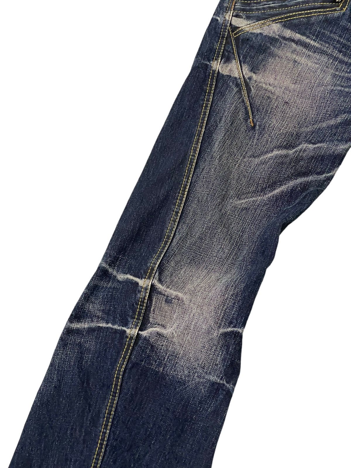 Japanese Brand Flare Jeans Nicole Club Distress Faded Boot Cut 7🟦3 Size US 34 / EU 50 - 6 Thumbnail