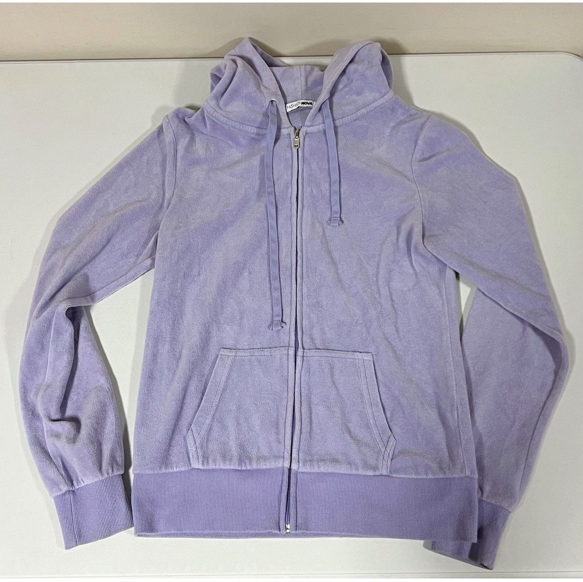 Fashion Nova Purple Lavender Velour Y2K Sweatshirt Hoodie Size S 💜✨ #y2k Size S / US 4 / IT 40 - 2 Thumbnail