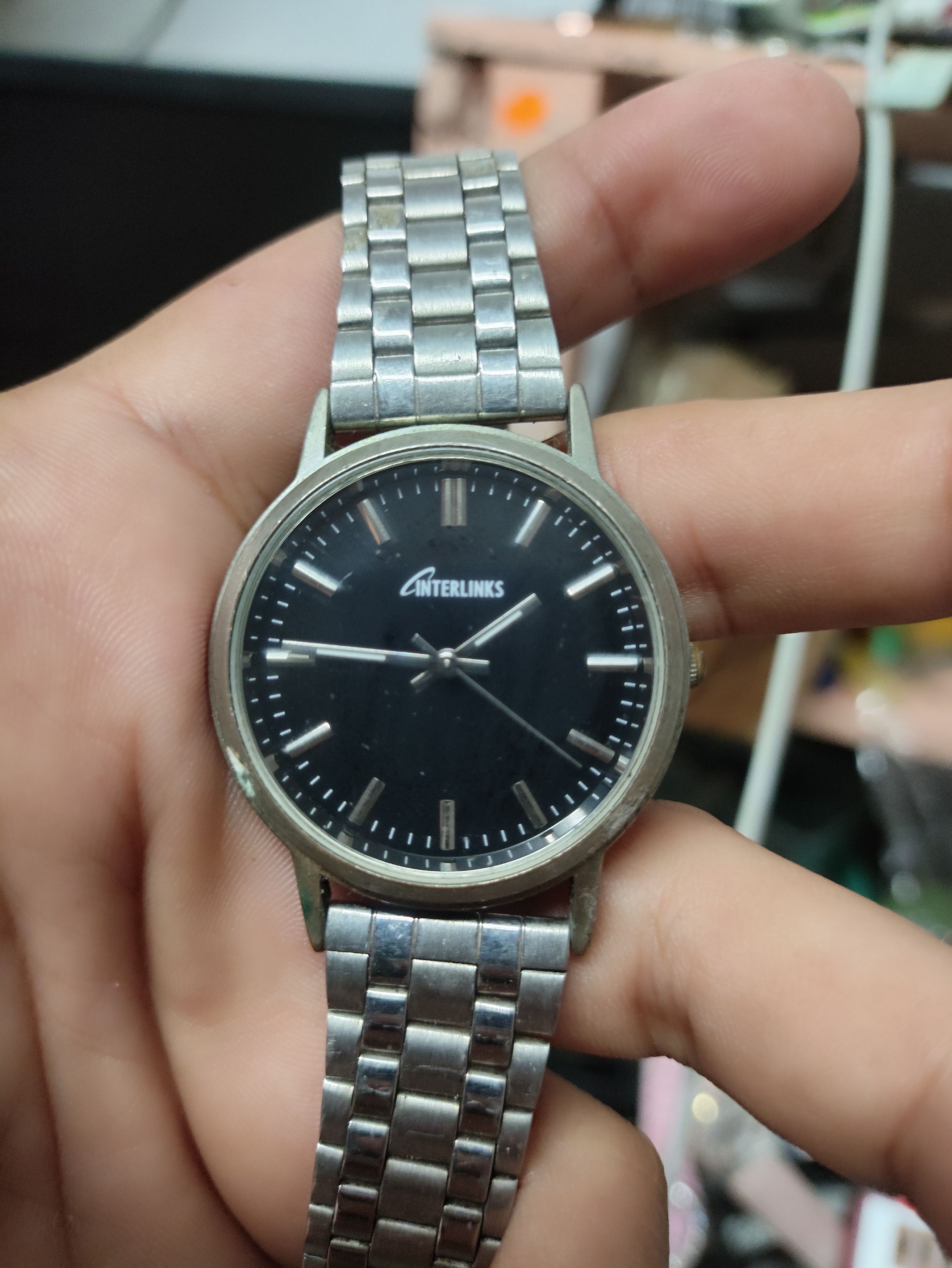 Vintage Vintage "Interlink" Watch JAPAN MOVEMENT Size ONE SIZE - 2 Thumbnail