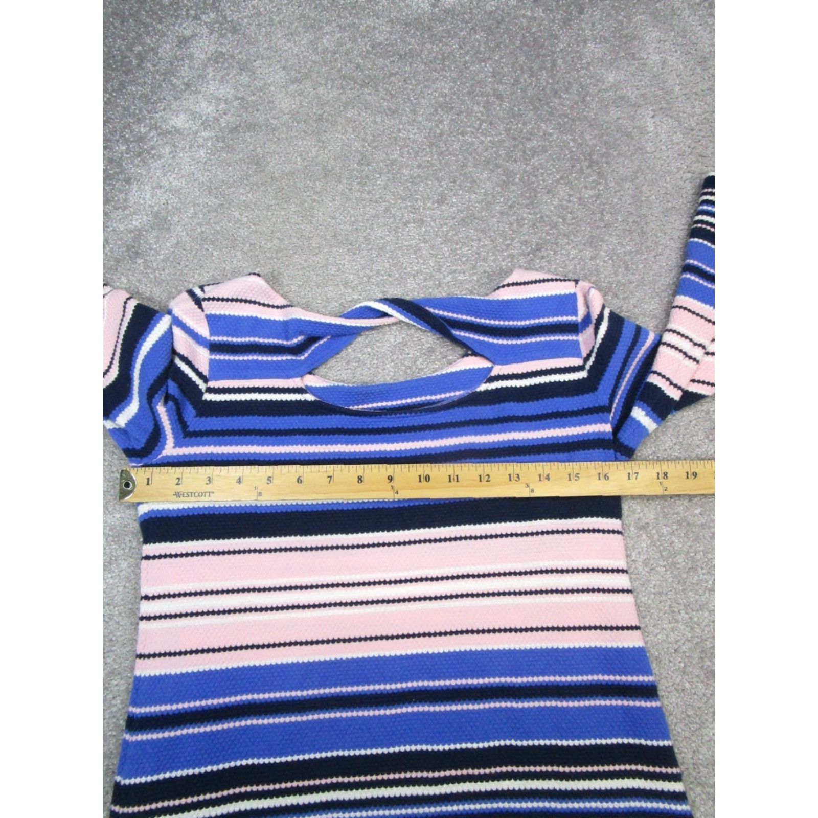 Lilly Pulitzer VINTAGE Lilly Pulitzer Dress Womens Small Blue Pink Cotton Blend Knit Bodycon * Size S / US 4 / IT 40 - 7 Thumbnail