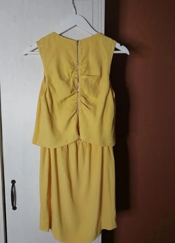 Sandro Sandro yellow mini dress Size L / US 10 / IT 46 - 3 Thumbnail